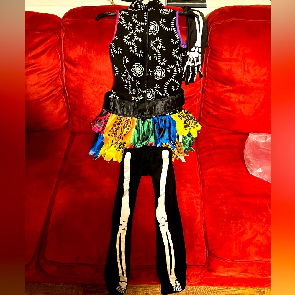 Monster High Skelita Calaveras Costume girls size Medium